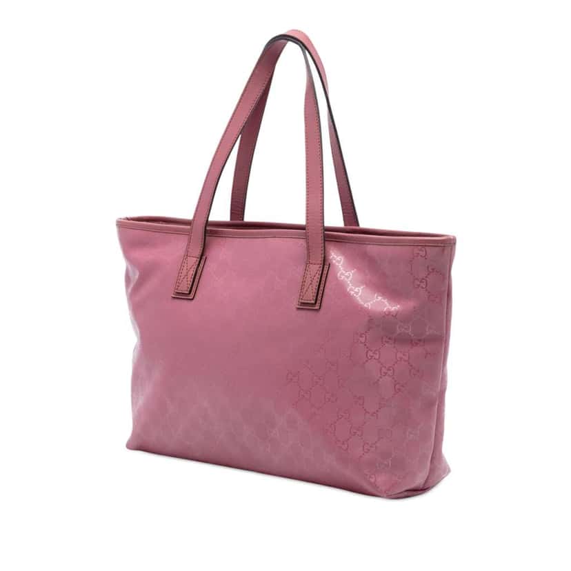 Gucci Medium GG Imprime Tote Pink Canvas Good condition - Back View