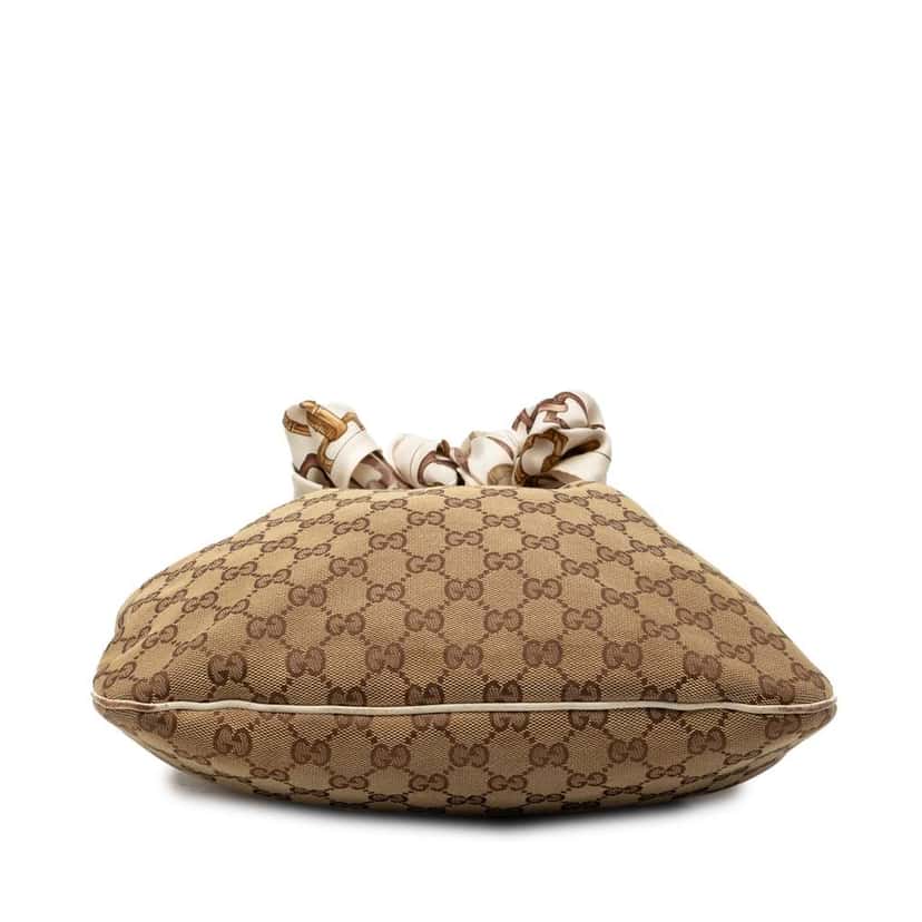 Gucci GG Canvas Positano Hobo Beige Canvas Good condition - Inside View