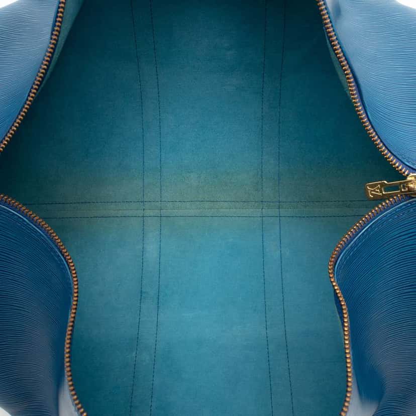 Louis Vuitton Epi Keepall 55 Blue Leather Good condition - Model View