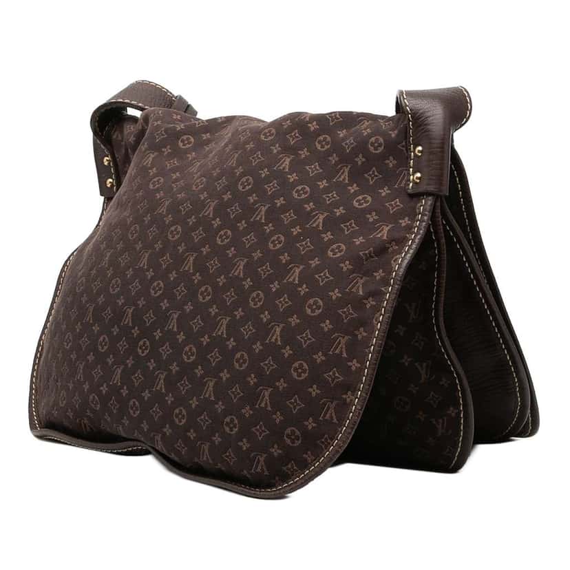 Louis Vuitton Monogram Mini Lin Initiales Amman Crossbody Brown Canvas Good condition - Back View