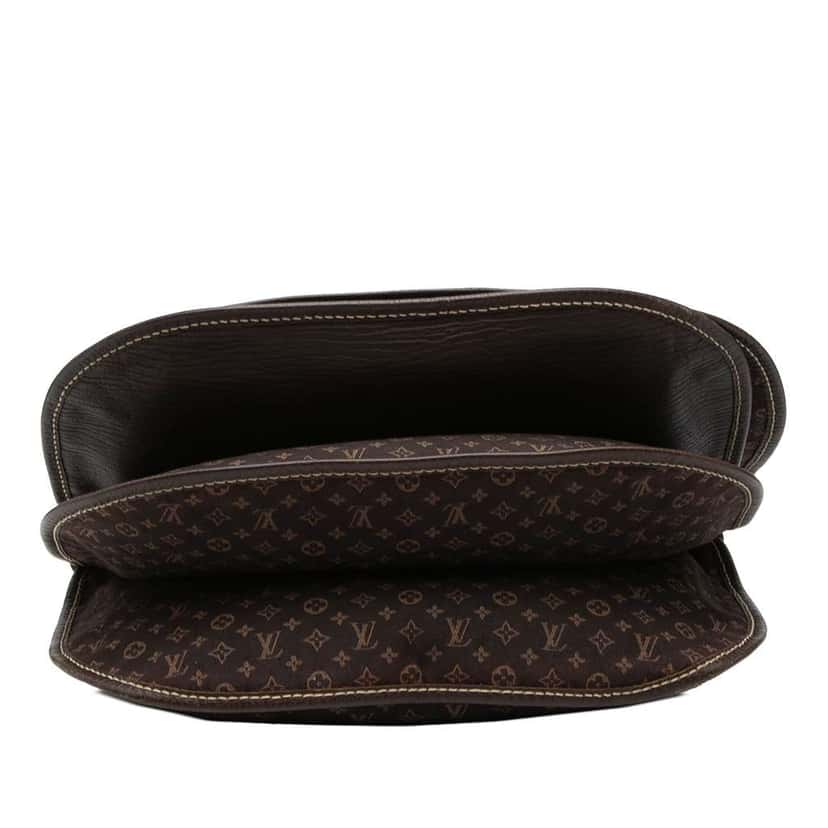 Louis Vuitton Monogram Mini Lin Initiales Amman Crossbody Brown Canvas Good condition - Inside View