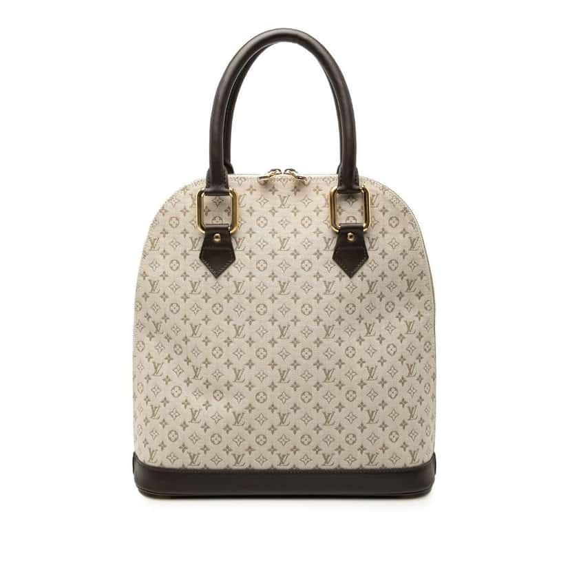 Louis Vuitton Monogram Mini Lin Alma Haut Brown Cotton Fair condition - Front View