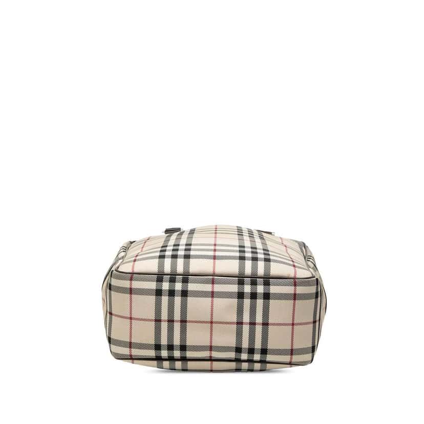 Burberry House Check Canvas Handbag Beige Canvas Good condition - Inside View