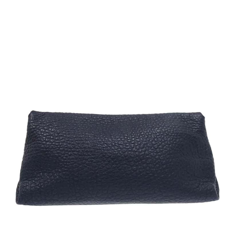 Burberry Medium Grained Calfskin Mildenhall Crossbody Blue Leather Good condition - Back View