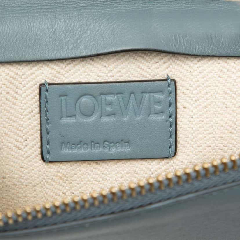 Loewe Leather Anagram T Pouch Crossbody Blue Leather Good condition - Box View