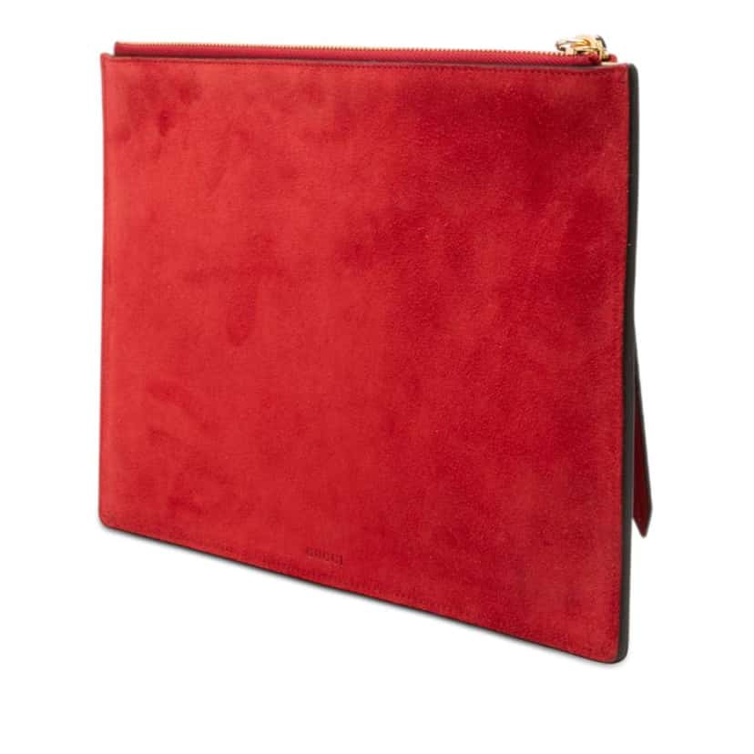 Gucci GG Supreme Blooms Clutch Beige Canvas Good condition - Back View