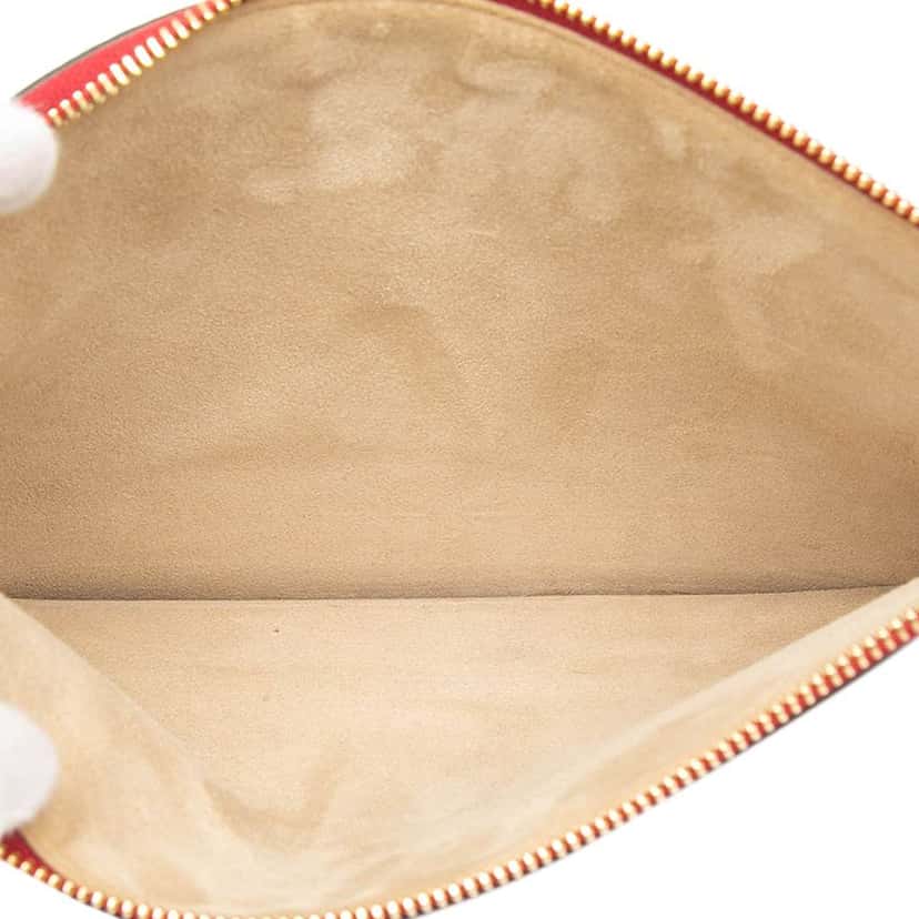 Gucci GG Supreme Blooms Clutch Beige Canvas Good condition - Model View