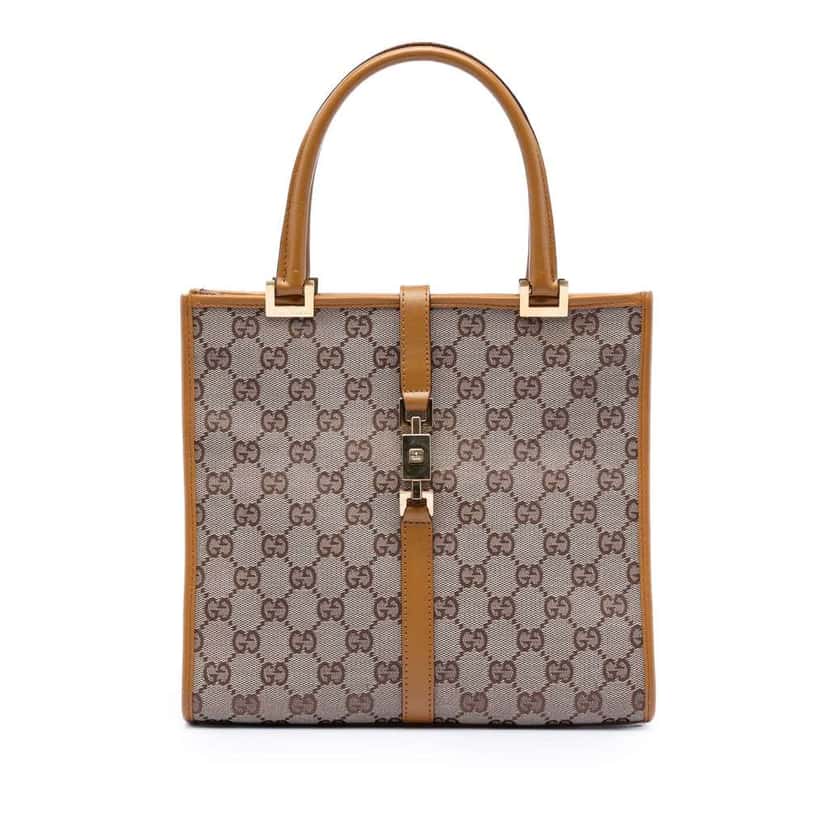 Gucci GG Canvas Jackie Handbag Beige Good condition - Front View