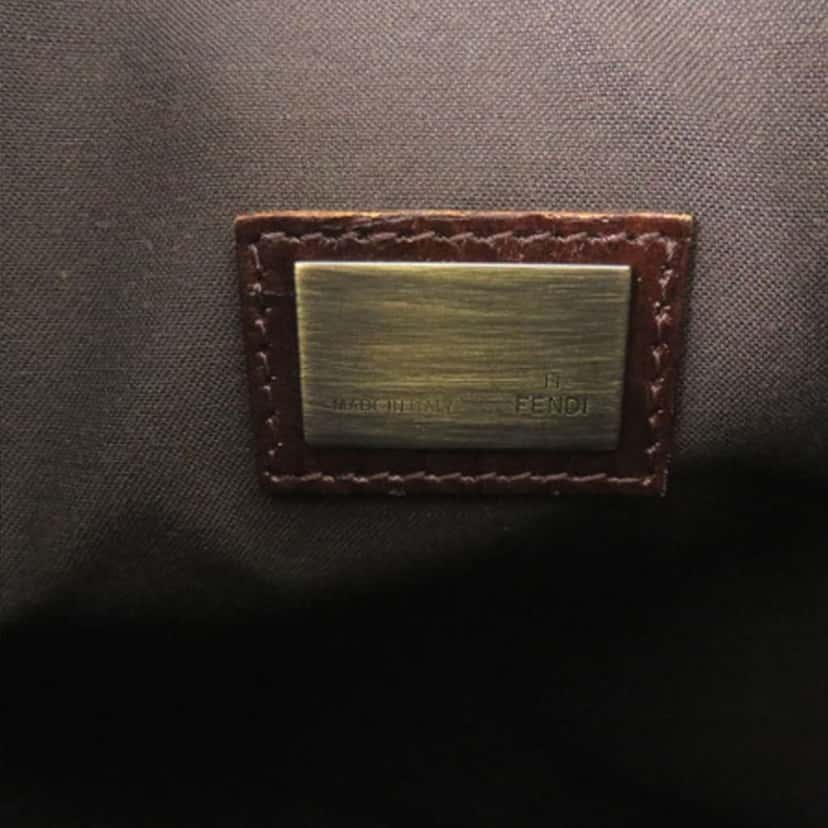 Fendi Zucca Coated Canvas Crossbody Brown Canvas Good condition - Model View