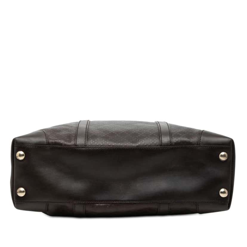 Gucci Diamante Leather Hilary Lux Joy Vertical Tote Brown Leather Good condition - Inside View