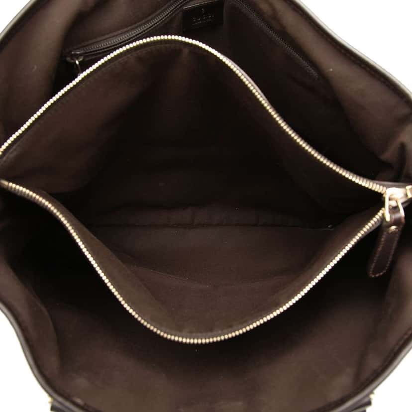 Gucci Diamante Leather Hilary Lux Joy Vertical Tote Brown Leather Good condition - Model View