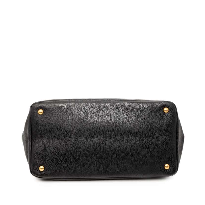 Prada Vitello Daino Open Convertible Tote Black Leather Good condition - Inside View