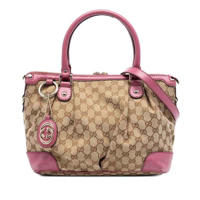 Gucci GG Canvas Sukey Satchel Beige Good condition - Front View