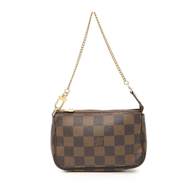 Louis Vuitton Damier Ebene Mini Pochette Accessoires Brown Good condition - Front View