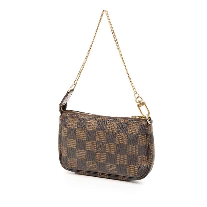 Louis Vuitton Damier Ebene Mini Pochette Accessoires Brown Good condition - Back View