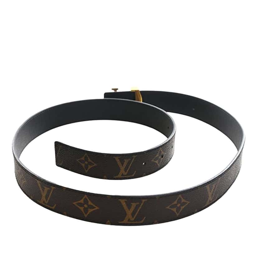 Louis Vuitton Monogram Initiales Reversible Belt Brown Good condition - Model View