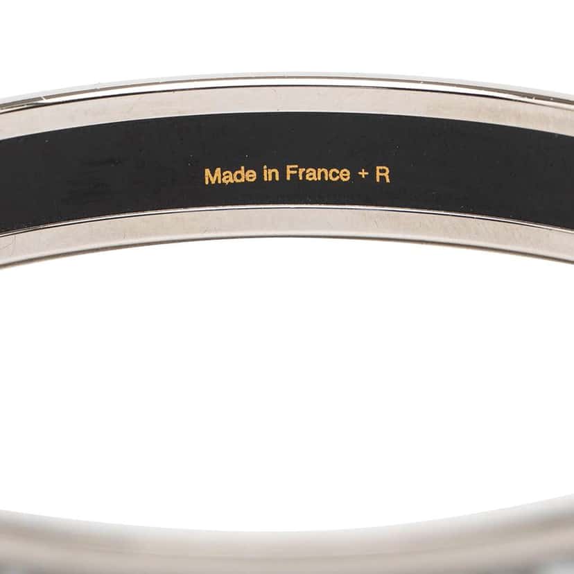 Hermès Narrow Balcons du Guadalquivir Enamel Bangle 65 Grey Good condition - Box View