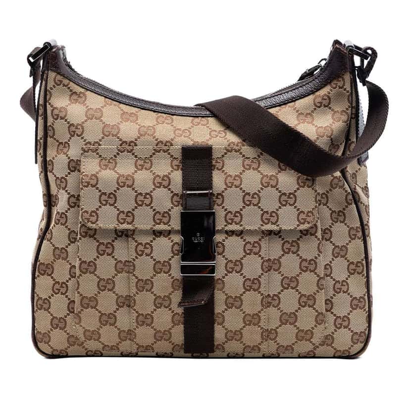 Gucci GG Canvas Crossbody Beige Fair condition - Front View