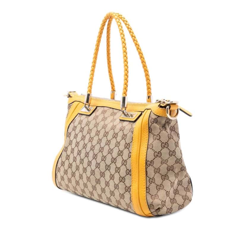 Gucci GG Canvas Bella Satchel Beige Good condition - Back View