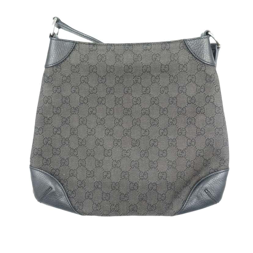 Gucci GG Denim Shoulder Bag Black Denim Good condition - Back View