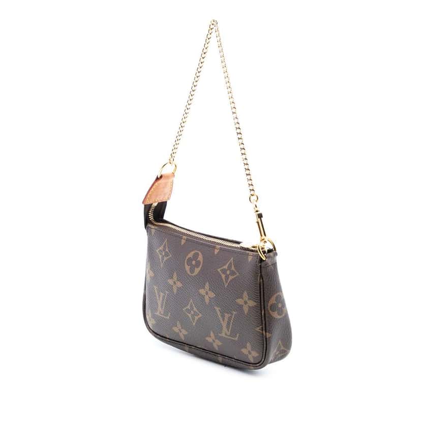 Louis Vuitton Monogram Mini Pochette Accessoires Brown Good condition - Back View