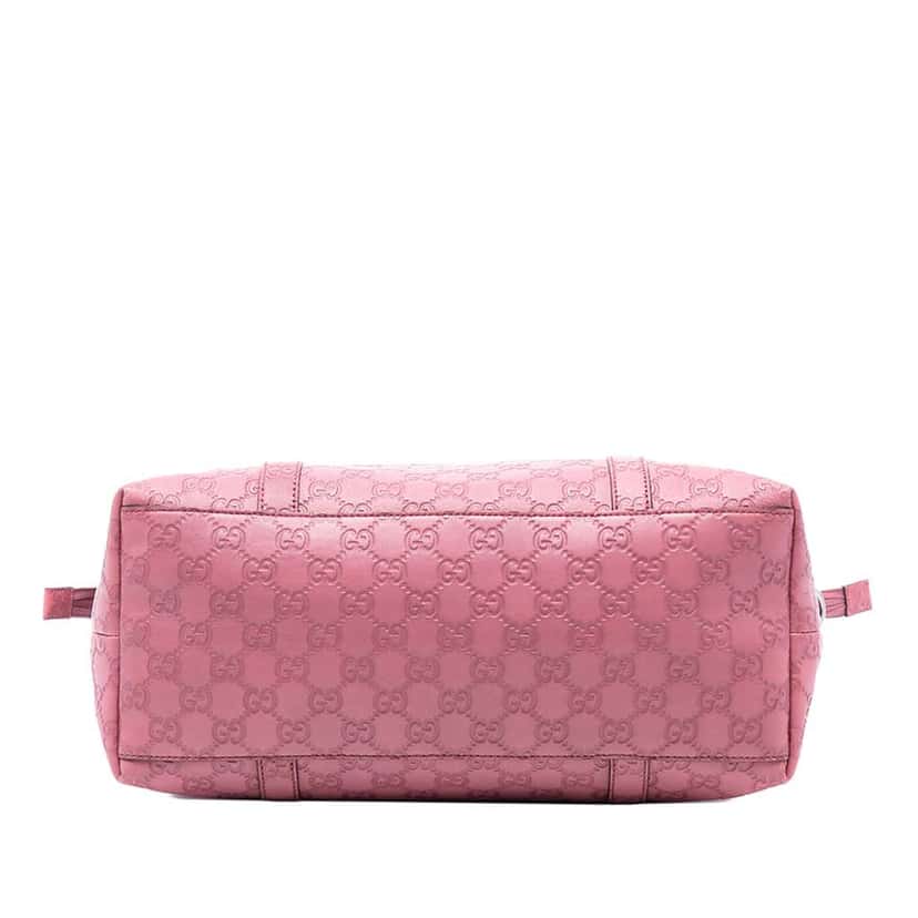 Gucci Large Microguccissima Charm Dome Satchel Pink Leather Good condition - Inside View
