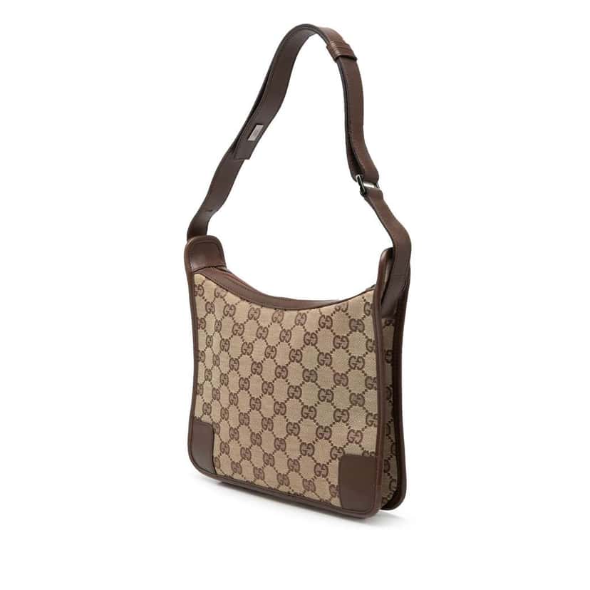 Gucci GG Canvas Shoulder Bag Beige Canvas Good condition - Back View