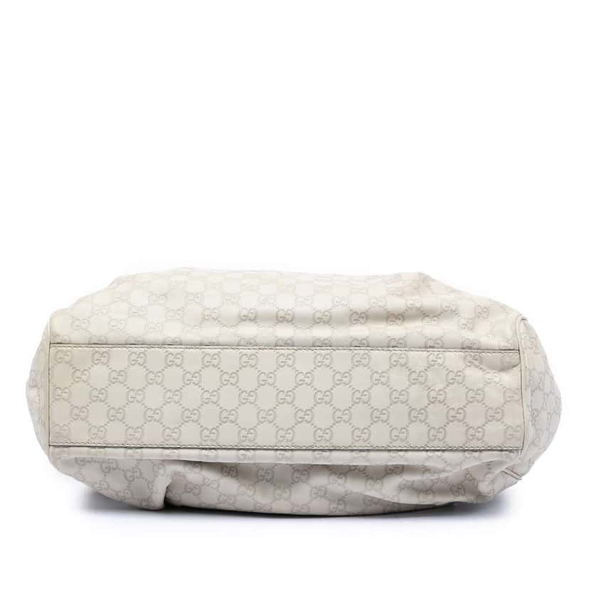 Gucci Large Guccissima Sukey Tote White Leather Good condition - Inside View