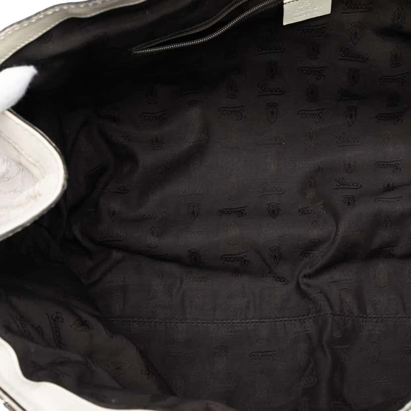 Gucci Large Guccissima Sukey Tote White Leather Good condition - Model View