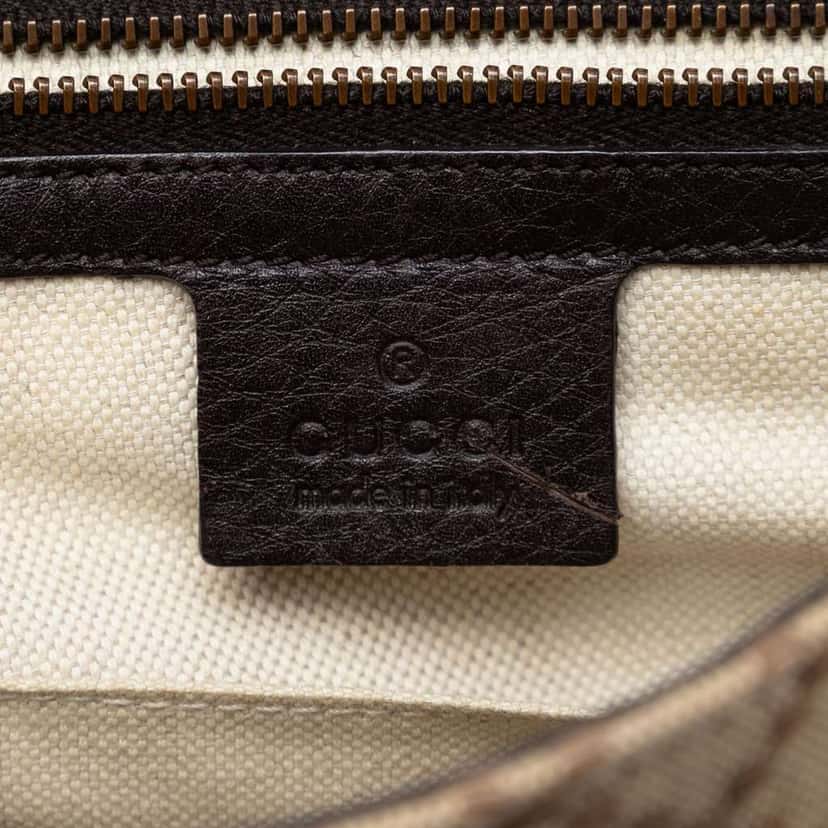 Gucci Diamante Canvas 1973 Shoulder Bag Beige Good condition - Box View