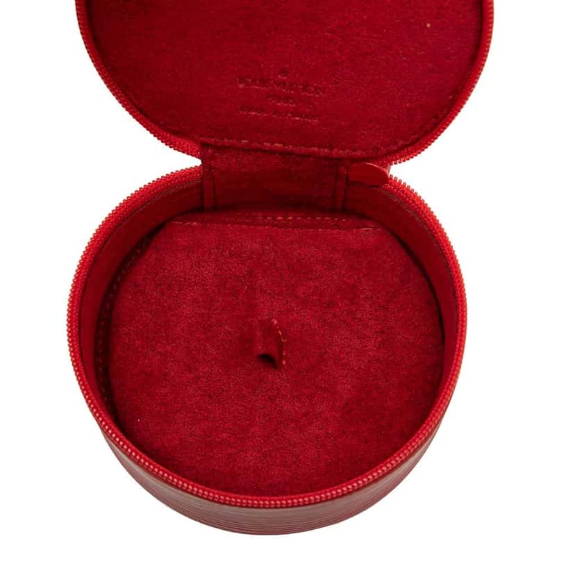Louis Vuitton Epi Ecrin Bijoux Travel Jewelry Case Red Leather Good condition - Model View
