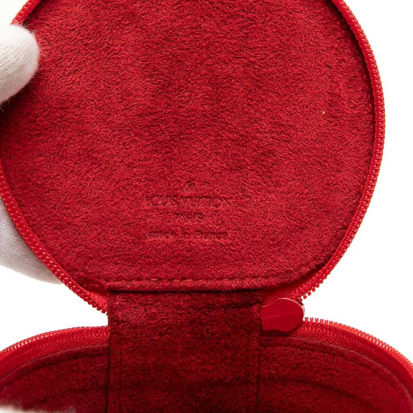 Louis Vuitton Epi Ecrin Bijoux Travel Jewelry Case Red Leather Good condition - Box View