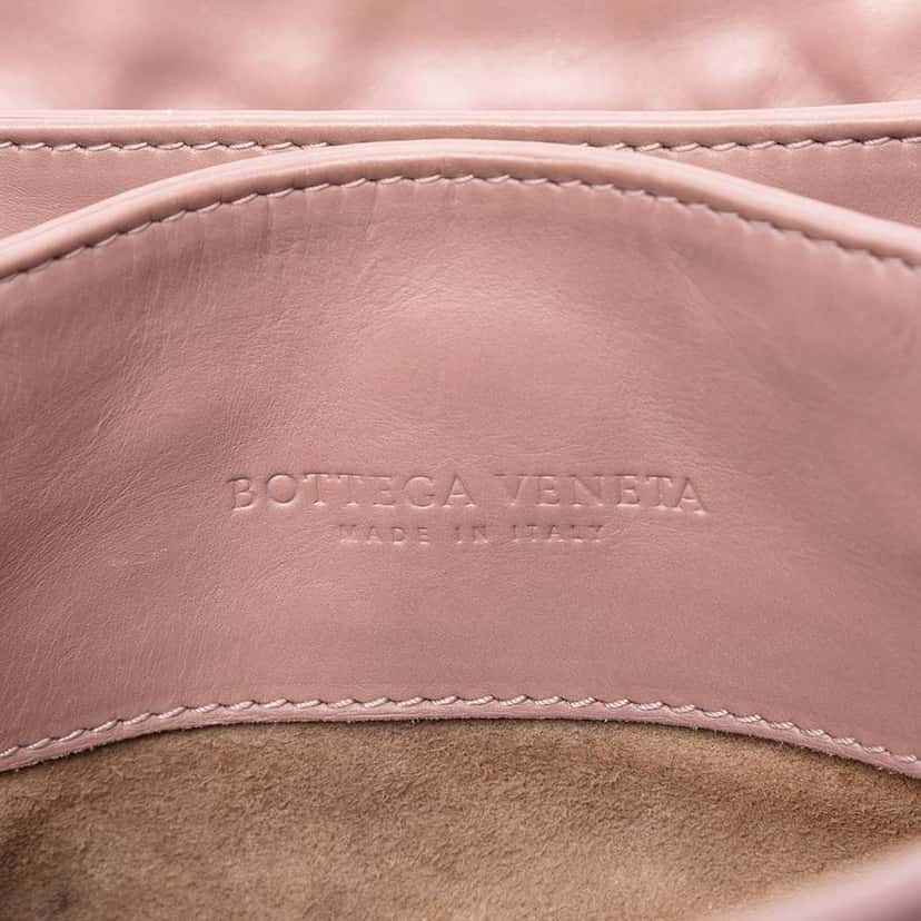 Bottega Veneta Mini Nappa Intrecciato Roma Satchel Pink Leather Good condition - Box View