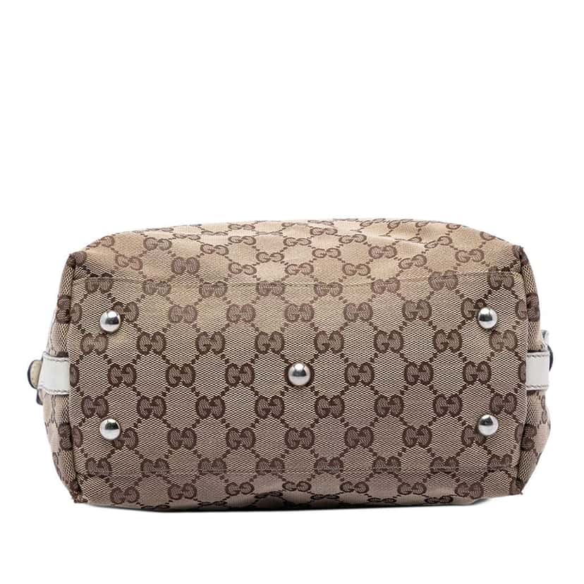 Gucci GG Canvas Web Match Ball Tote Beige Good condition - Inside View