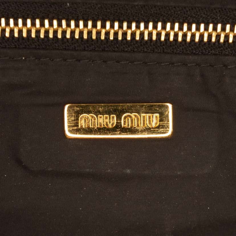 Miu Miu Patent Zip Handbag Black Leather Good condition - Box View