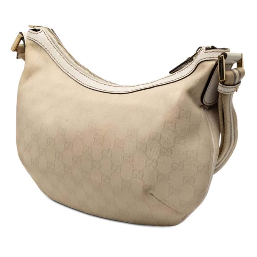Gucci GG Canvas Web Crossbody Beige Canvas Good condition - Back View