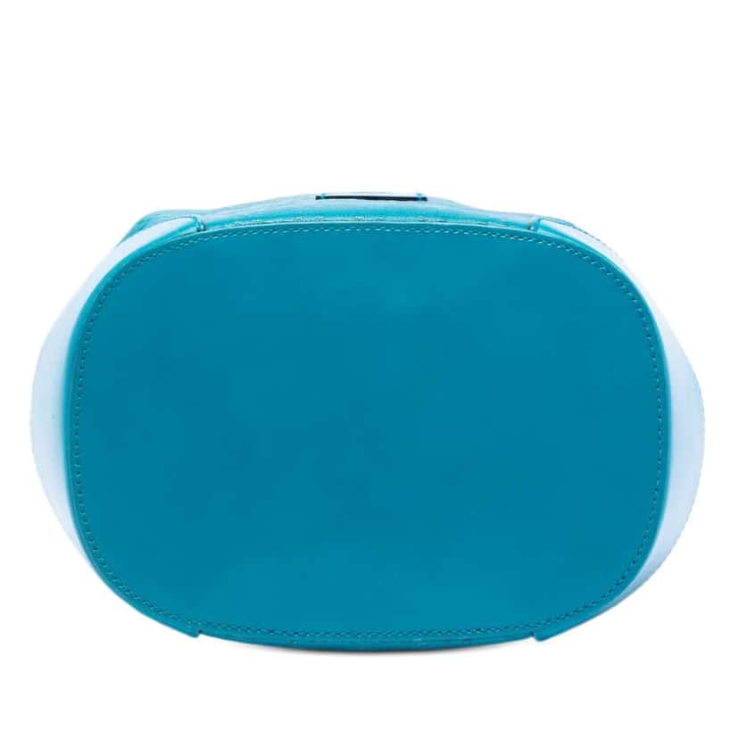 Gucci Diamante Leather Bright Bucket Bag Blue Leather Good condition - Inside View