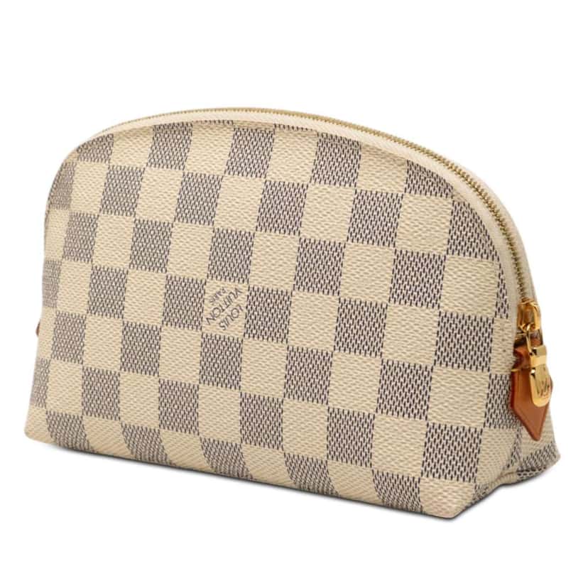 Louis Vuitton Damier Azur Cosmetic Pouch White Good condition - Back View