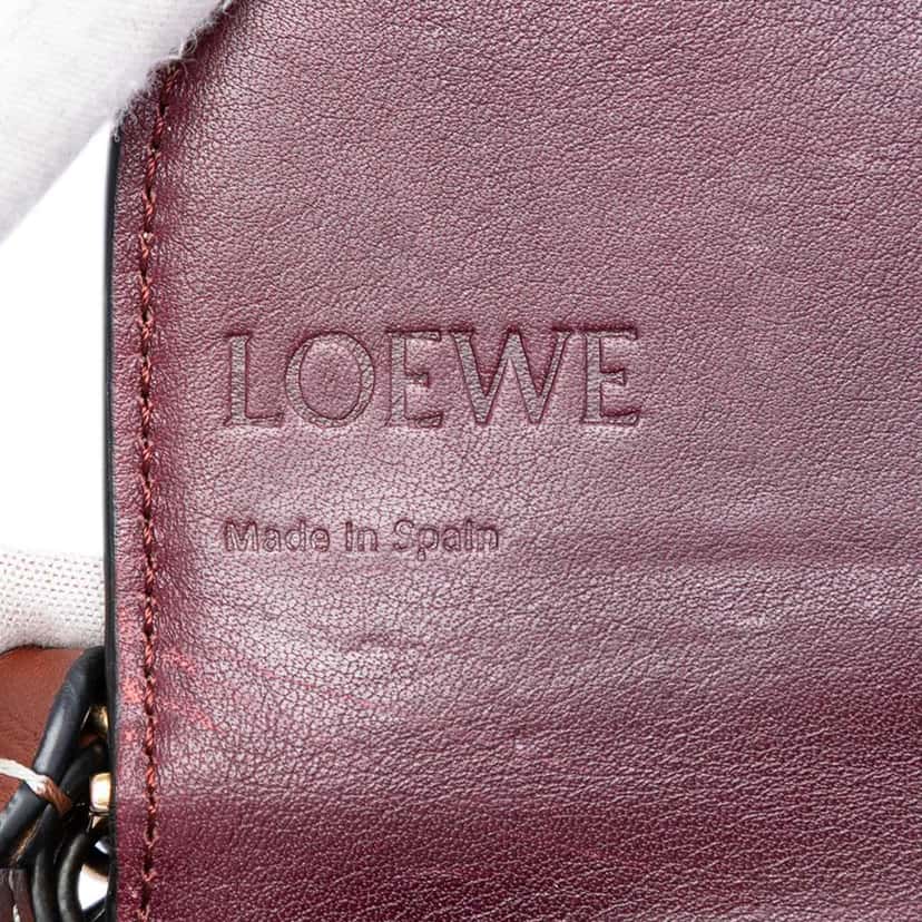 Loewe Bicolor Leather Anagram Gate Pochette Crossbody Brown Leather Good condition - Box View