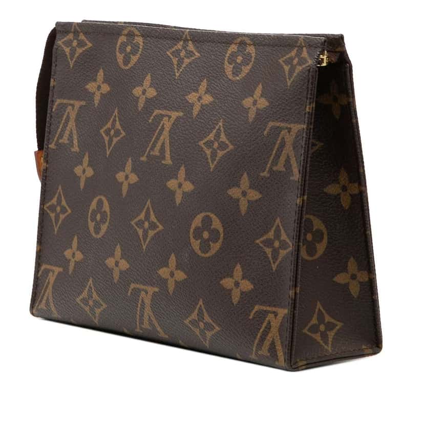 Louis Vuitton Monogram Toiletry Pouch 19 Brown Good condition - Back View