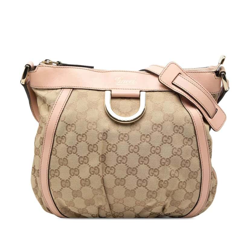 Gucci GG Canvas Abbey D Ring Crossbody Beige Canvas Good condition - Front View