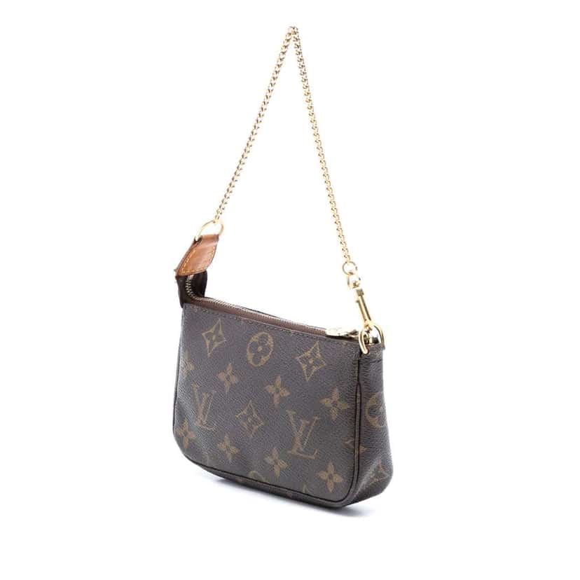 Louis Vuitton Monogram Mini Pochette Accessoires Brown Very good condition - Back View