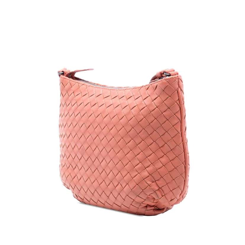Bottega Veneta Nappa Intrecciato Crossbody Red Leather Very good condition - Back View