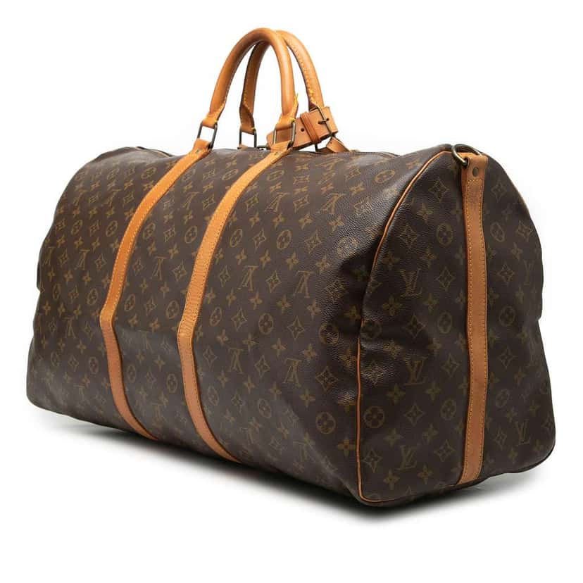Louis Vuitton Monogram Keepall Bandouliere 60 Brown Good condition - Back View
