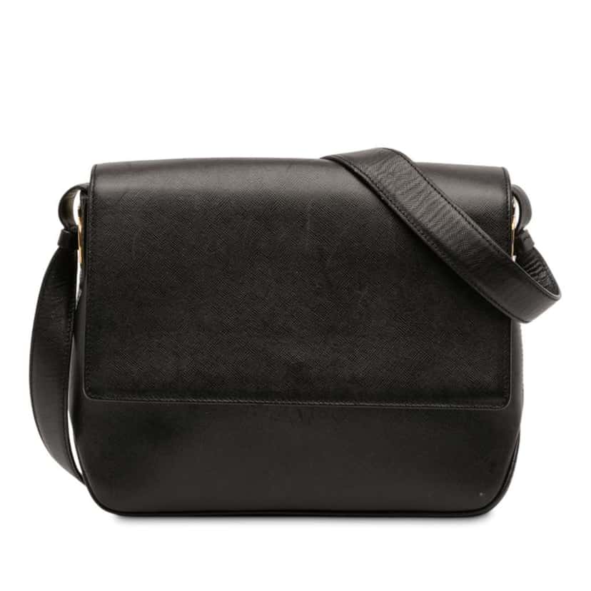Salvatore Ferragamo Leather Gancini Shoulder Bag Black Leather Very good condition - Front View