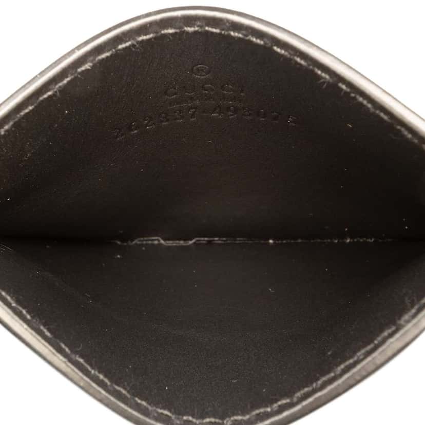 Gucci Microguccissima Card Holder Black Leather Very good condition - Model View