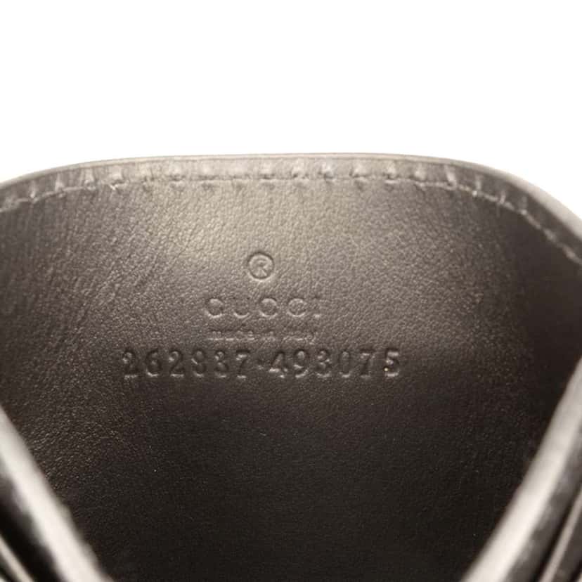 Gucci Microguccissima Card Holder Black Leather Very good condition - Box View