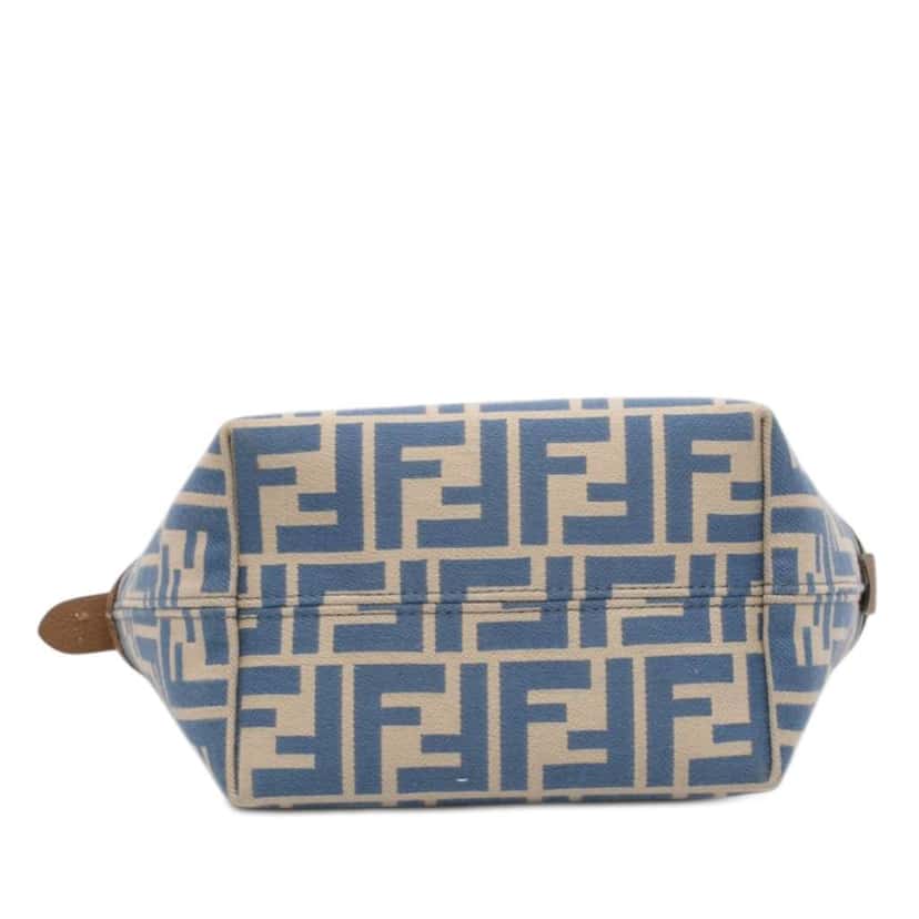 Fendi Mini Zucca Jacquard Roll Satchel Blue Jacquard Fair condition - Inside View