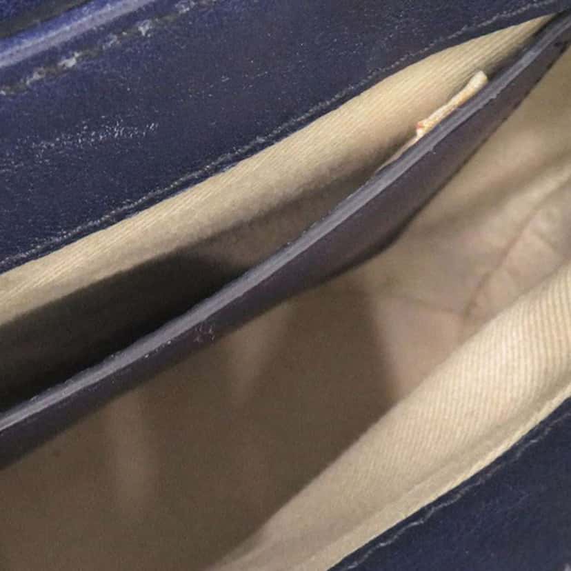 Chloé Lizard Embossed Leather Aby Lock Satchel Blue Leather Very good condition - Box View