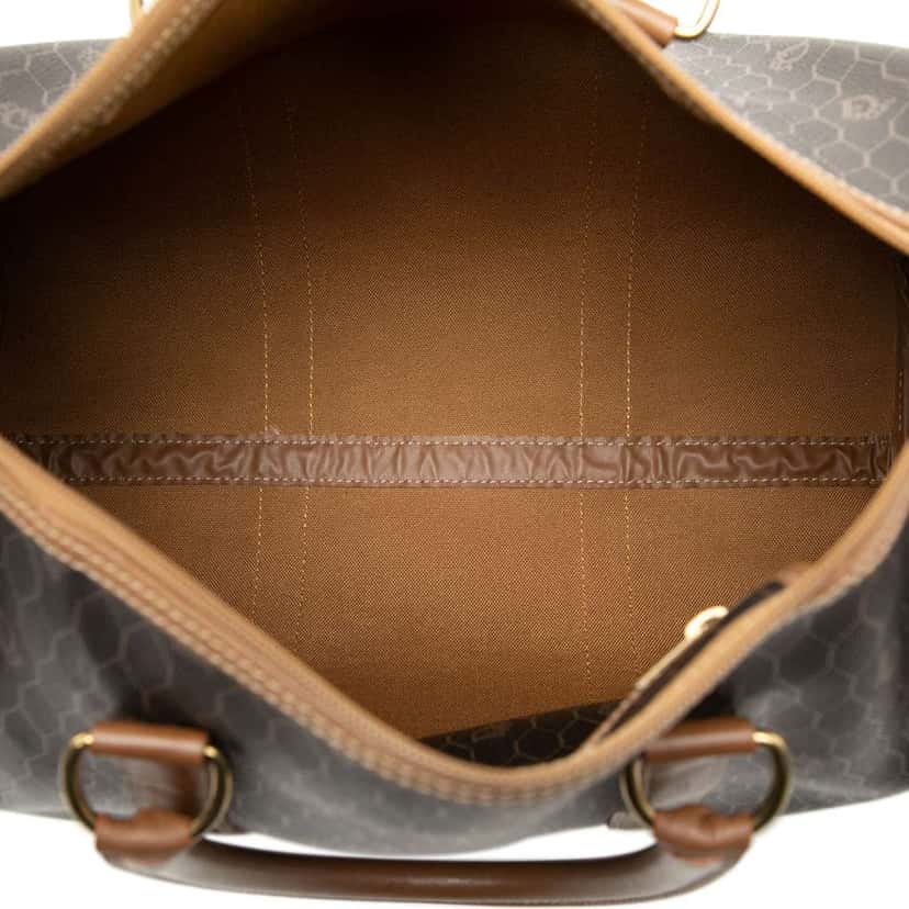 Dior Honeycomb Coated Canvas Boston Bag Black Canvas Very good condition - Model View